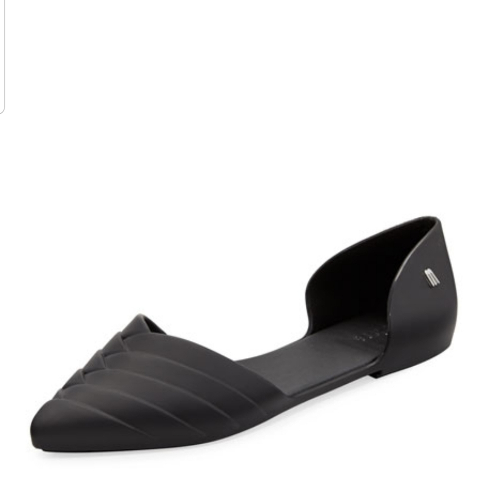 Melissa Flats black petal d'orsay